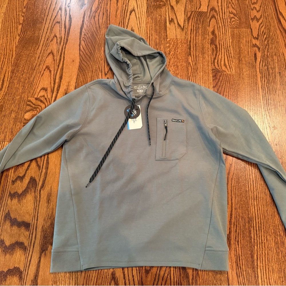 Salt Life Gray Sweatshirt Hoodie Casual Soft